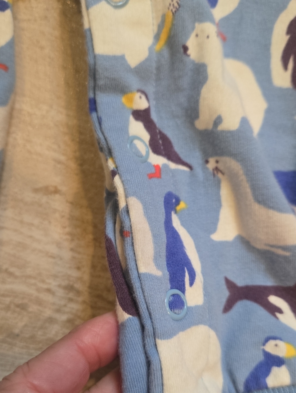 Baby Boden Blue Arctic Animal Onesie Jumpsuit - Picture 4 of 9